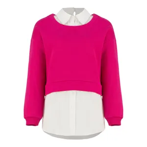 بلوز آستین بلند زنانه سرژه مدل 203359 تریکو ترکیبی