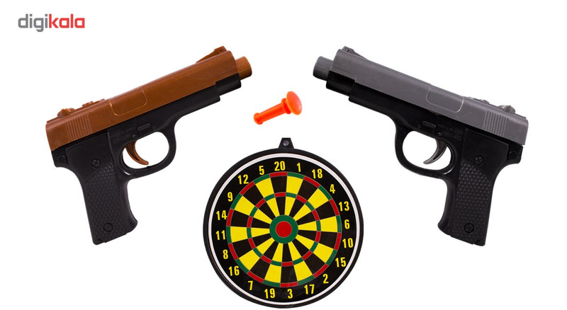 تفنگ اسباب بازی مدل Air Gun بسته دو عددی به همراه سیبل و تیر