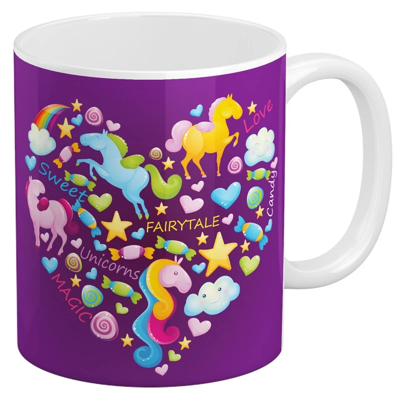 ماگ رنگار شاپ مدل M-MSH010 اسب تک شاخ