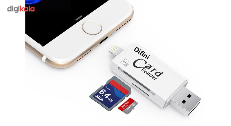 کارت خوان لایتنینگ و microUSB OTG اس کارت ریدر مدل FAT32