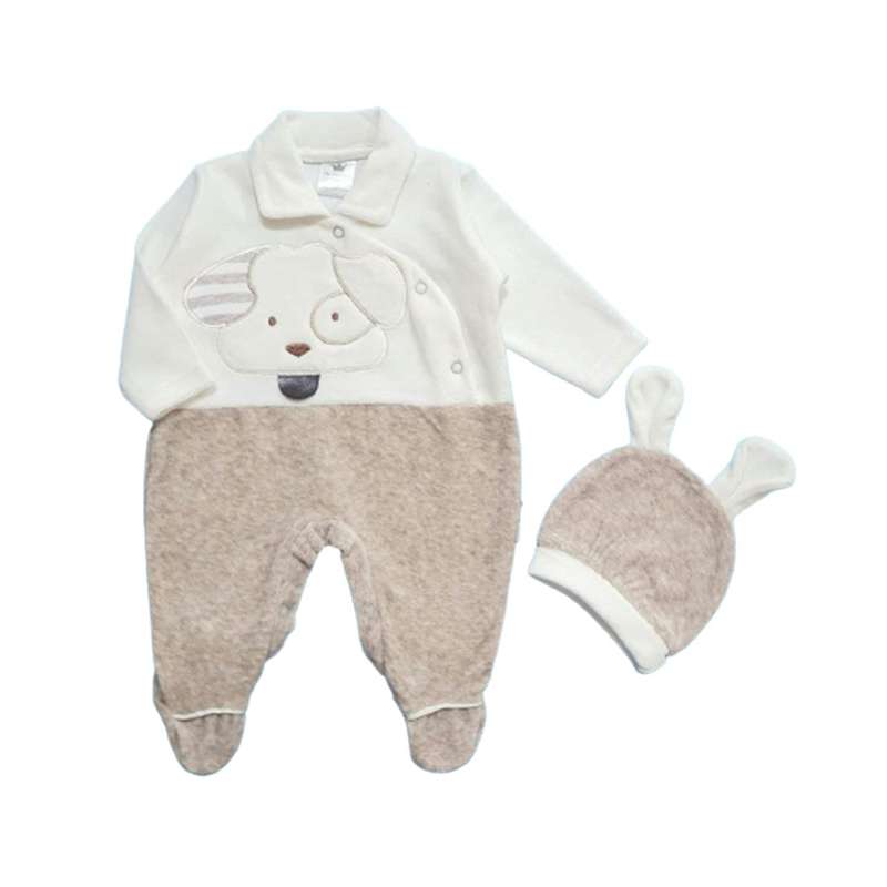 ست سرهمی و کلاه نوزادی مدل هاپو مادرو کد 440