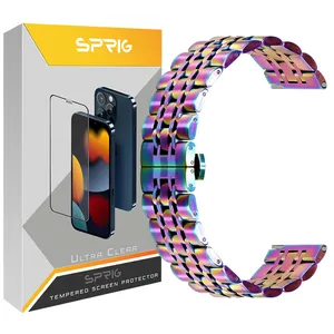 بند اسپریگ مدل 7Bid Rainbow مناسب برای ساعت هوشمند سامسونگ  Active 1 / Active 2 40mm / Active 2 44mm / Watch 3 size 41mm / Galaxy Watch 4 40mm / watch 4 42mm / watch 4 44mm / watch 4 46mm