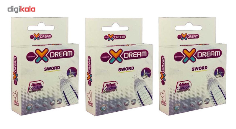 کاندوم ایکس دریم مدل Sword مجموعه 3 عددی