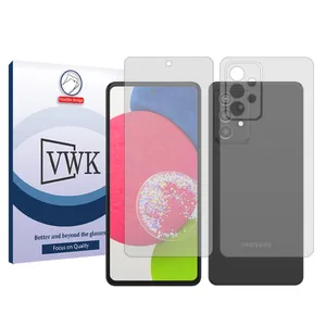 VWK Tough model transparent screen protector suitable for Samsung Galaxy A52s 5G mobile phone along with the back protector