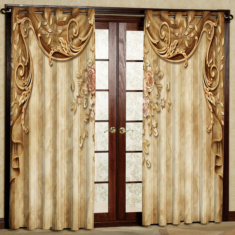  پرده مدل والان دار  هازان پانچی کد 4536 سایز 140x200 سانتی متر