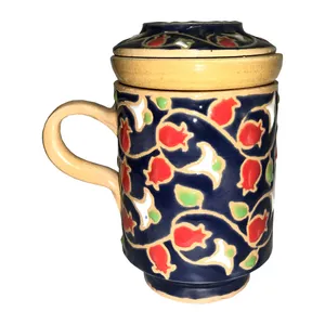 دمنوش ساز مینا کاری مدل گل انار