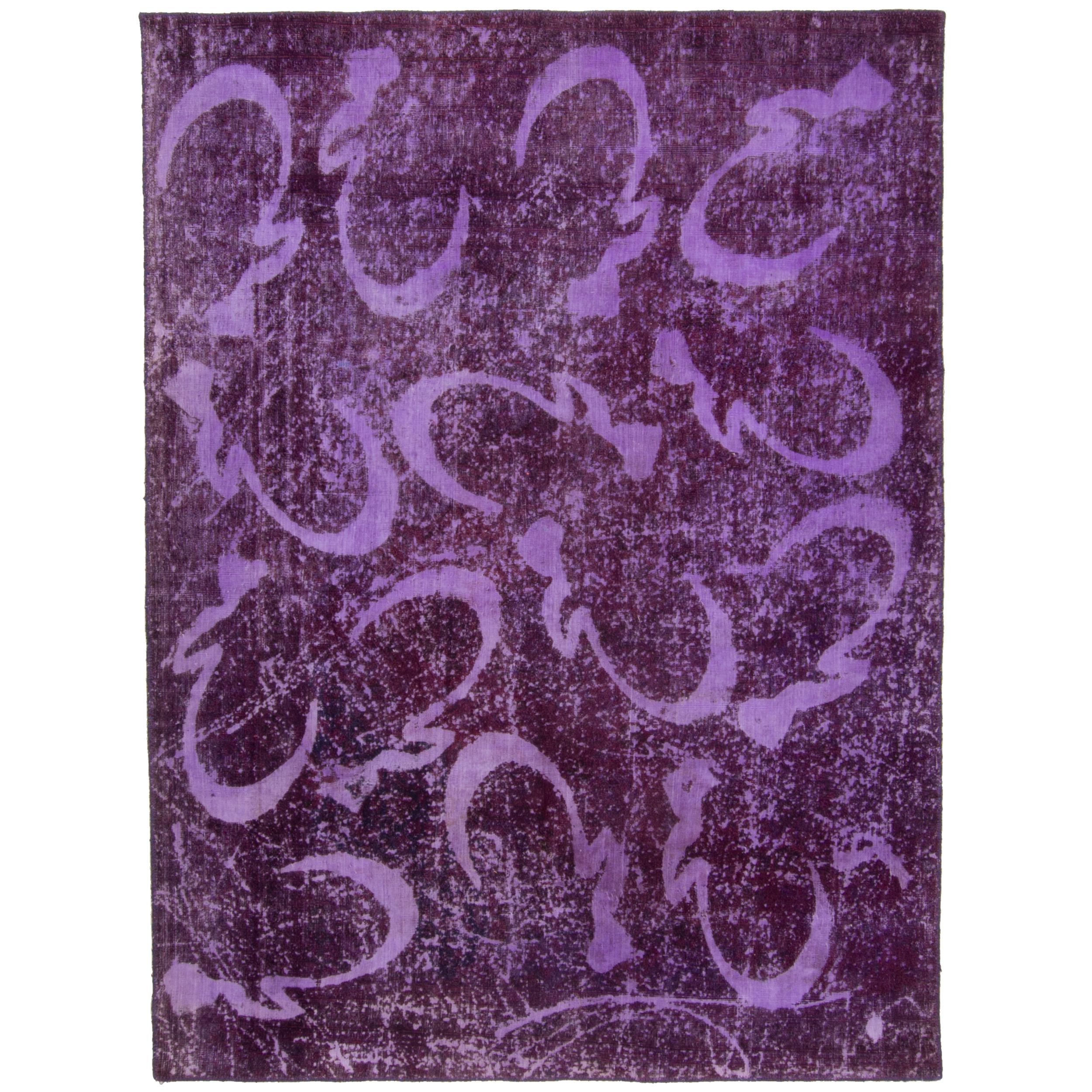 فرش دستبافت رنگ شده چهارو نیم متری نیروانا کد 11611