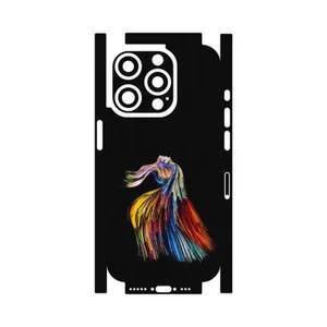 MAHOOT Rainbow Hair Digital Art-FullSkin Cover Sticker for Apple iPhone 15 Pro