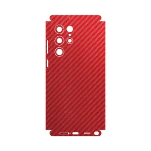 MAHOOT Red-Fiber-FullSkin Cover Sticker for Samsung Galaxy S22 Ultra 5G