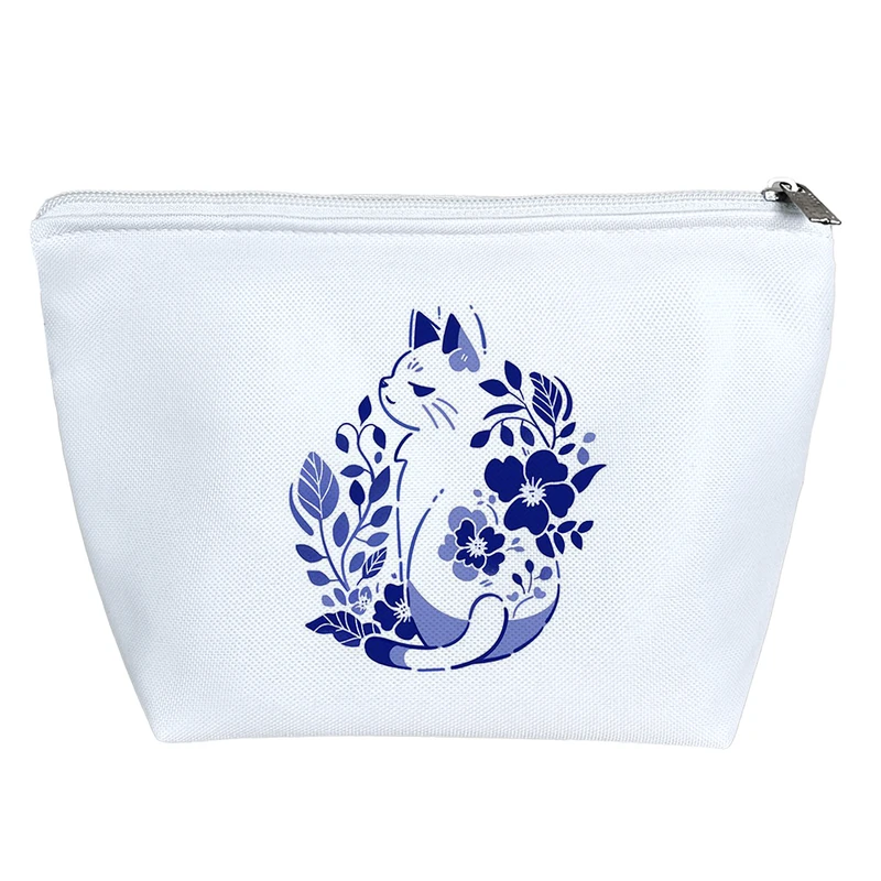 کیف لوازم آرایش دخترانه خندالو مدل گربه و گل کد H827