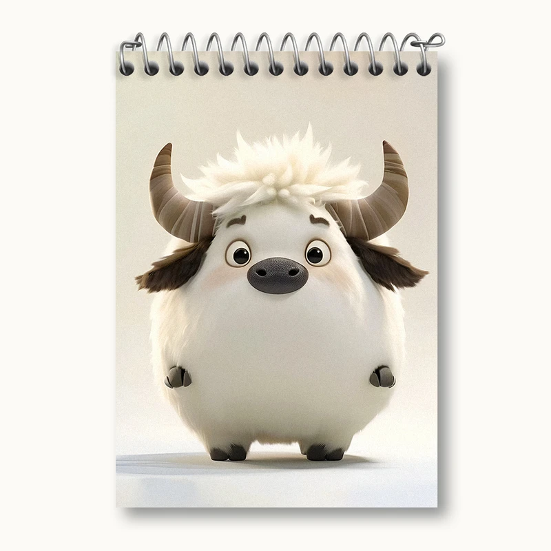 دفتر یادداشت 50 برگ خندالو طرح گاو (Cow) کد N5857