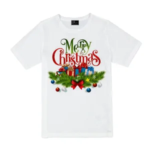 تی شرت آستین کوتاه دخترانه مدل کریسمس کد B4 رنگ سفید