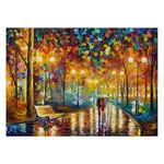 تابلو شاسی ونسونی طرح Leonid Afremov Rains Rustle 2 سایز 50x70 سانتی متر