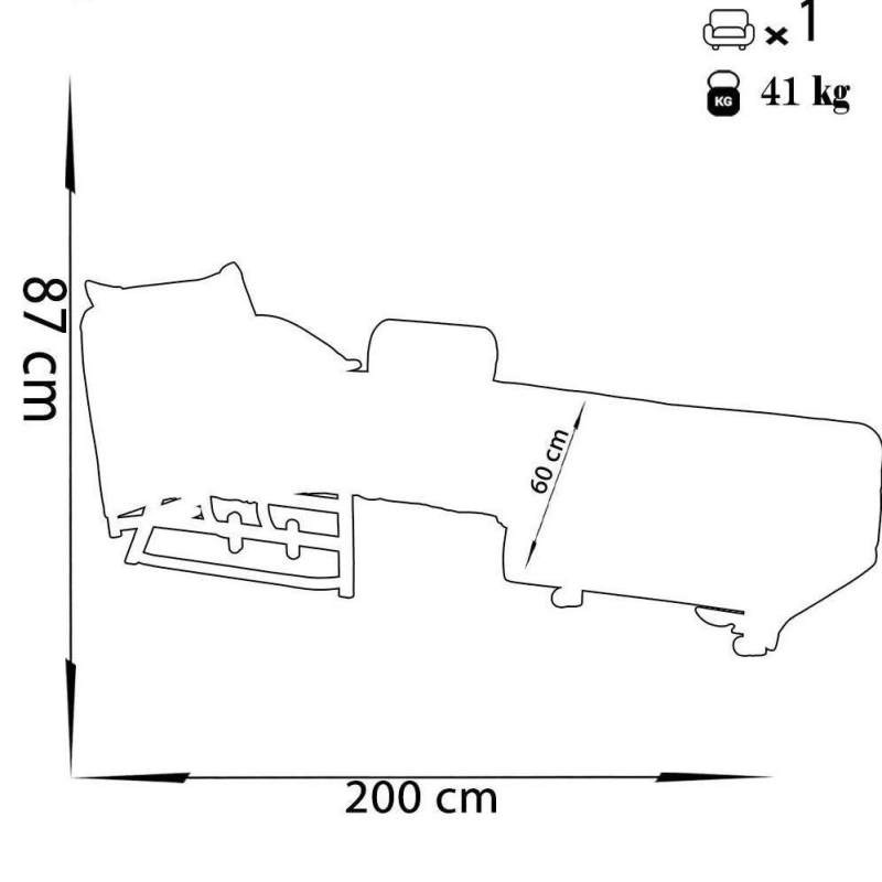 مبل تخت خواب شو یک نفره مدل آلما