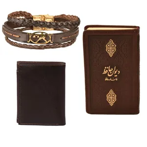 ست هدیه طرح تولد  مهر  کهن چرم  مدل m110-7