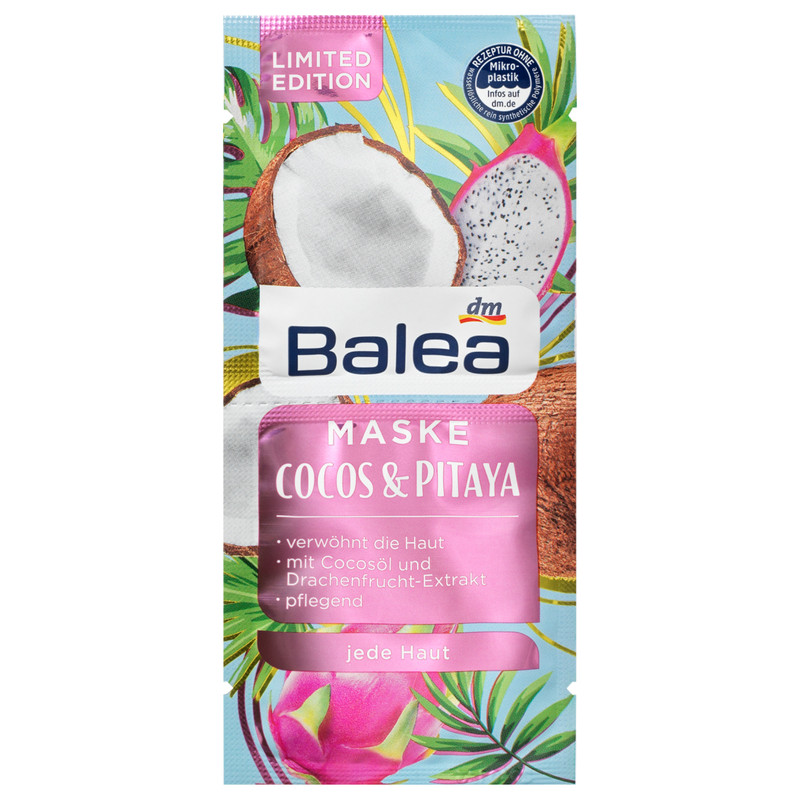 ماسک صورت باله آ مدل cocos & pitaya حجم 8 میلی لیتر بسته 2 عددی