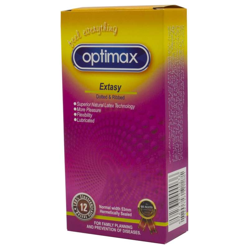 کاندوم اپتیمکس مدل Extasy بسته 12 عددی کاندوم اپتیمکس مدل Extasy بسته 12 عددی