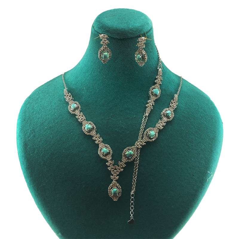 نیم ست نقره زنانه سلین کالا مدل فیروزه کد 132