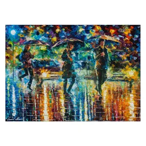 Wensoni Rainy Street Chassis Size 50 x 70 Cm