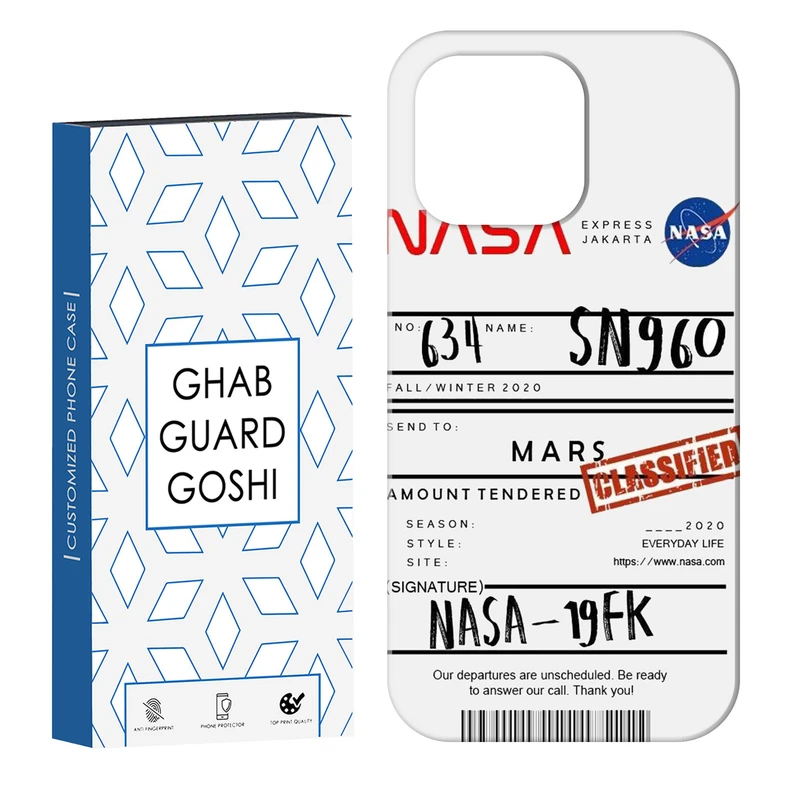 کاور قاب گارد گوشی طرح ناسا کد Dimo-192 مناسب برای گوشی موبایل اپل IPHONE 14 PRO   