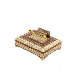 جاقلمی جعبه دار  خاتم کاری رستا طرح 9 -15-101