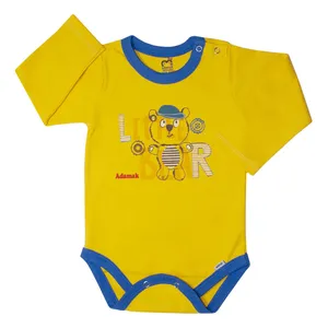 بادی آستین بلند نوزادی آدمک مدل Little Bear کد 02 