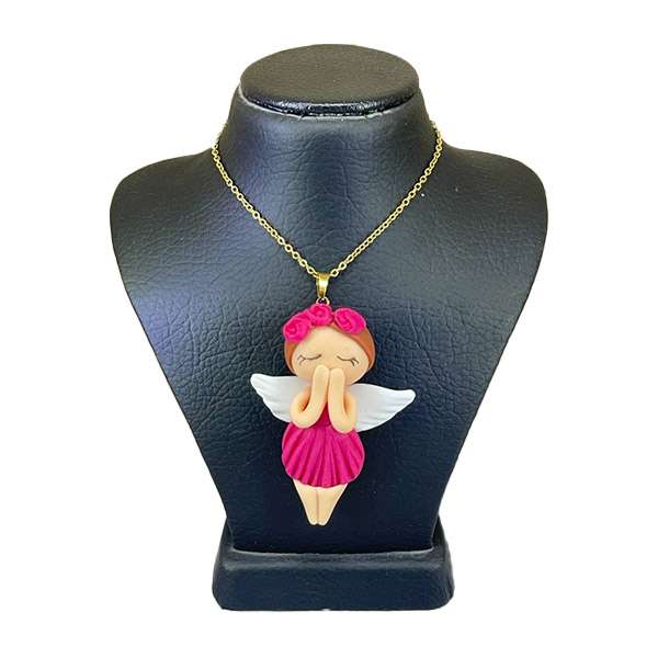 گردنبند دخترانه مدل فرشته بال دار کد 665441 گردنبند دخترانه مدل فرشته بال دار کد 665441