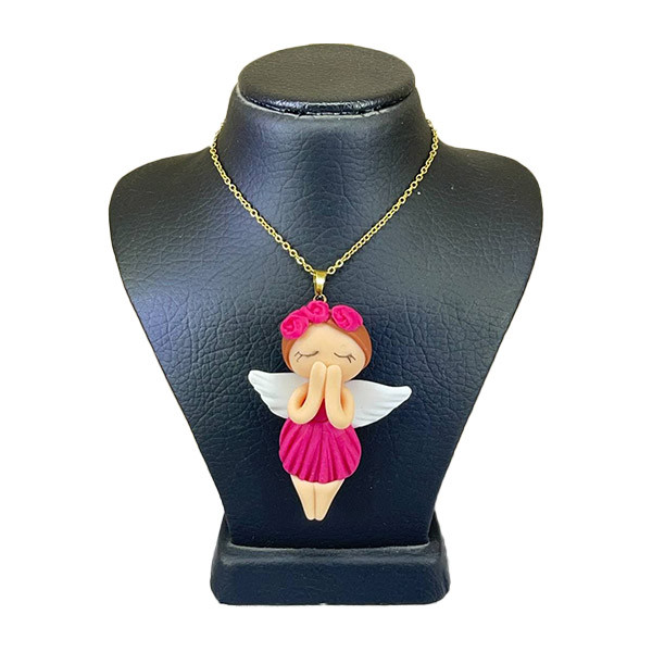 گردنبند دخترانه مدل فرشته بال دار کد 665441 گردنبند دخترانه مدل فرشته بال دار کد 665441