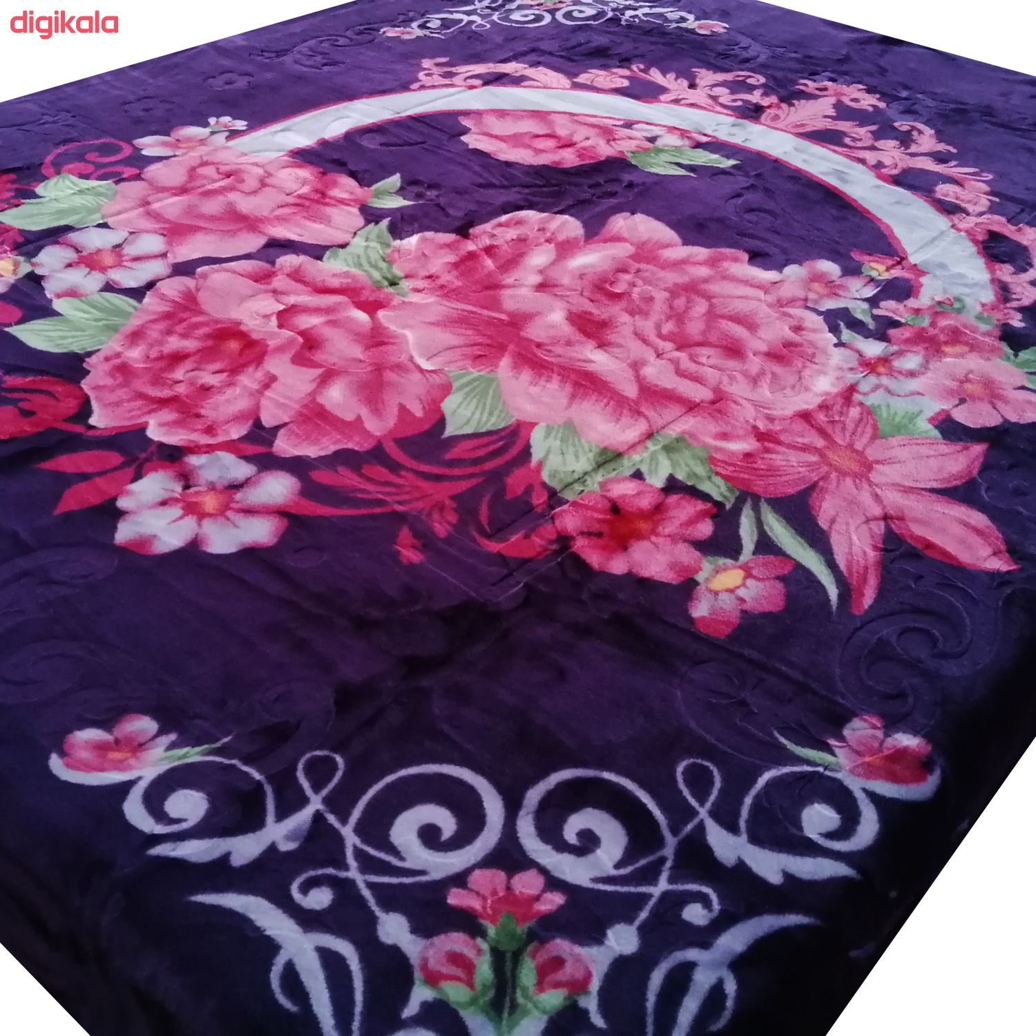 پتو نرمینه بافت مدل نگین کد N-4013 سایز 235×215 سانتی متر main 1 3