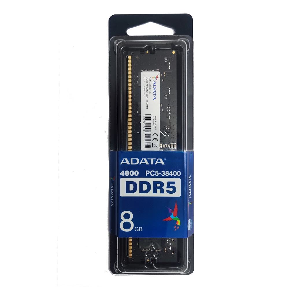 رم دسکتاپ DDR5 تک کاناله 4800 مگاهرتز CL40 ای دیتا مدل AD5U48008G-S ظرفیت 8 گیگابایت