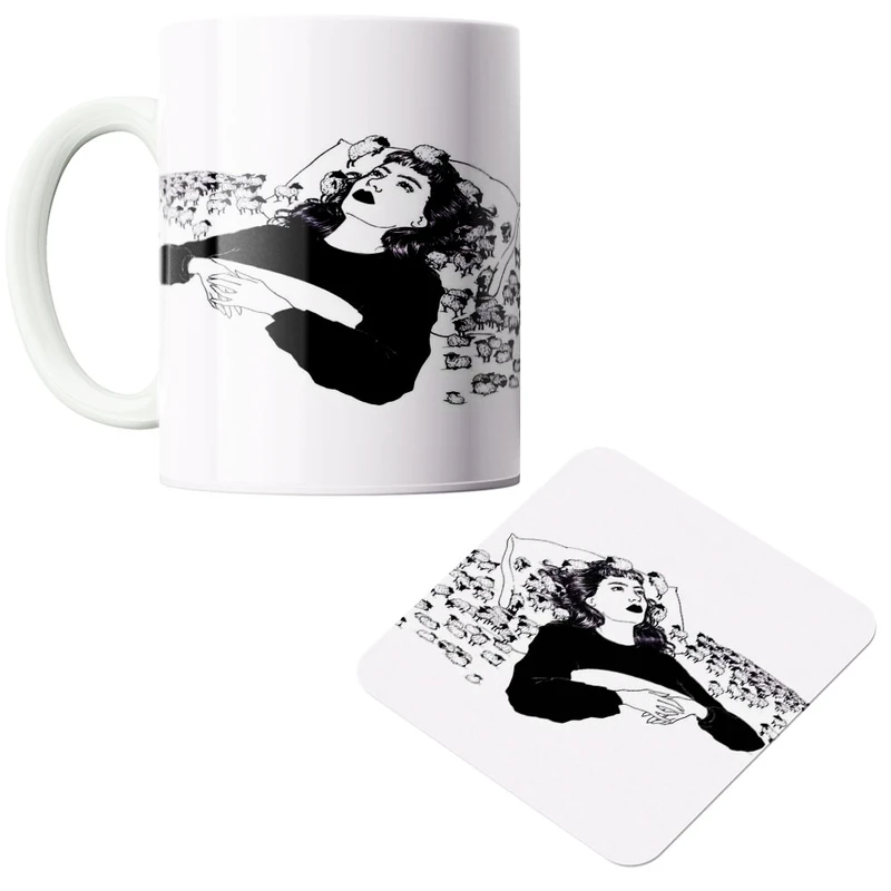 ماگ پادآفرین مدل خواب کد 369 به همراه زیر لیوانی 