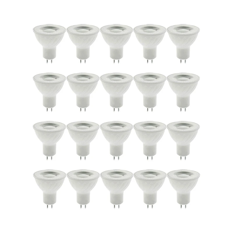 لامپ هالوژن ال ای دی 7 وات زانیس مدل سوزنی لنزی پایه MR16 بسته 20 عددی 