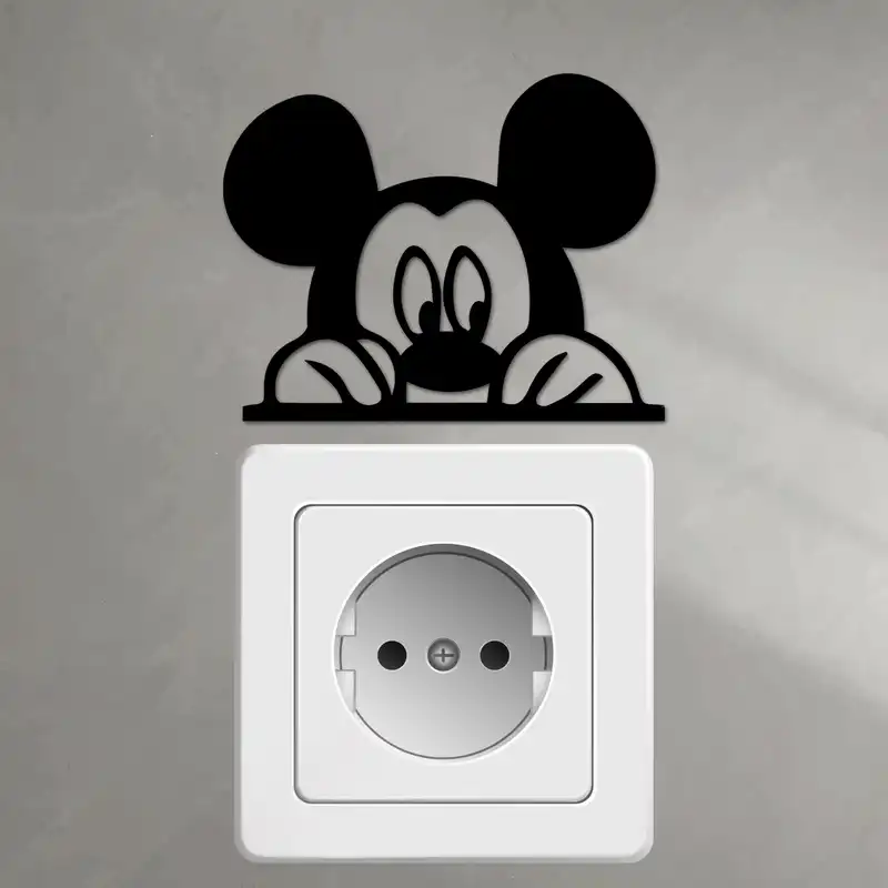 استیکر کلید و پریز ناویا طرح mickey mouse مدل چوبی
