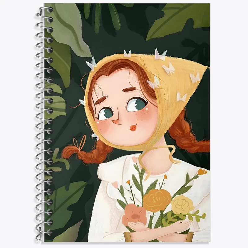 دفتر زبان 50 برگ خندالو مدل سه خط طرح دخترانه کد F7653