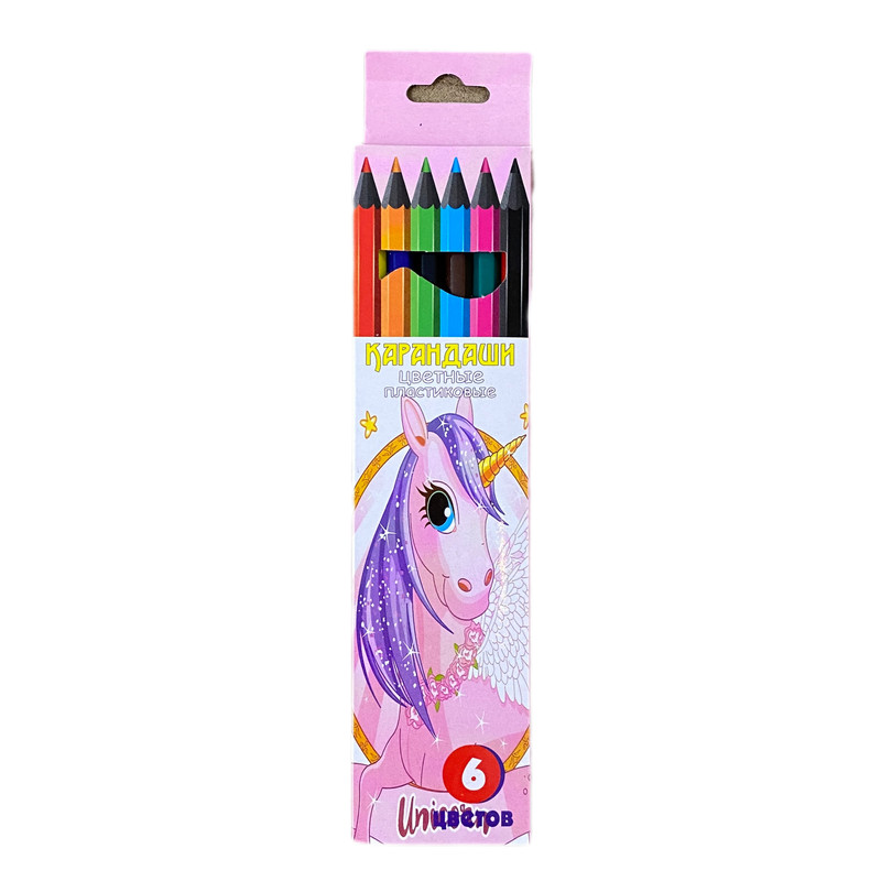 مداد رنگی 6 رنگ مدل یونیکورن 1