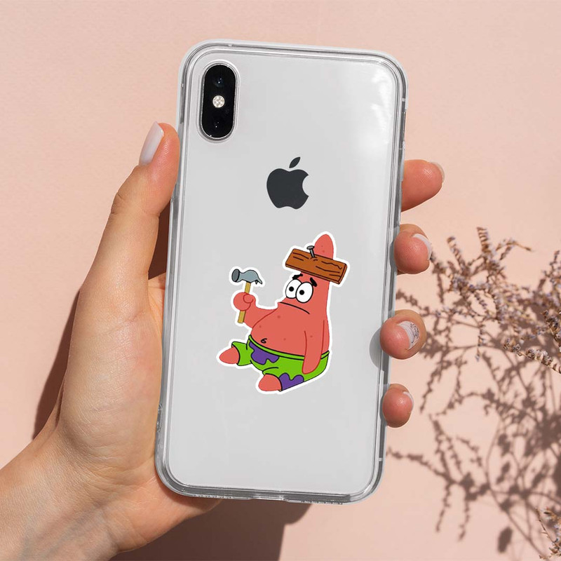 استیکر لپ تاپ کارنیکا طرح باب اسفنجی و پاتریک مدل SpongeBob and Patrick-2222271  مجموعه 2 عددی