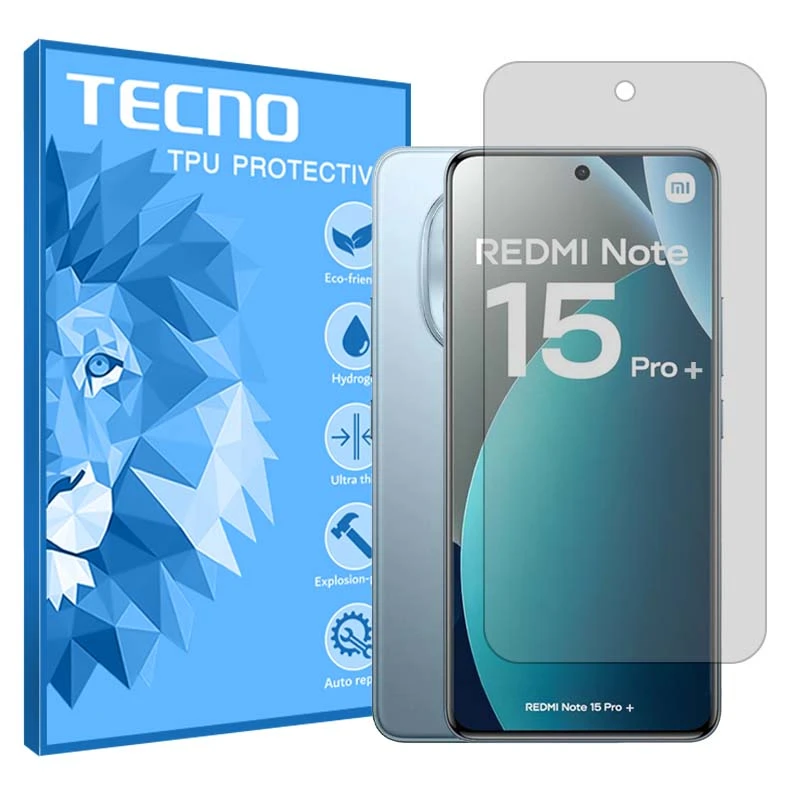 محافظ صفحه نمایش شفاف تکنو مدل هیدروژلی مناسب برای گوشی موبایل شیائومی Redmi Note 15 Pro Plus