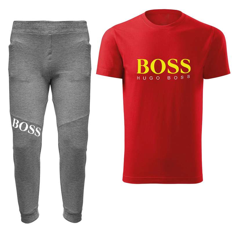 ست تی شرت و شلوار مردانه مدل 00518123 رنگ قرمز