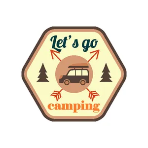 برچسب بدنه خودرو رایسان طرح camping کد st0103
