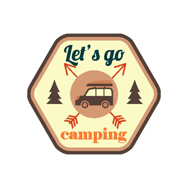 برچسب بدنه خودرو رایسان طرح camping کد st0103
