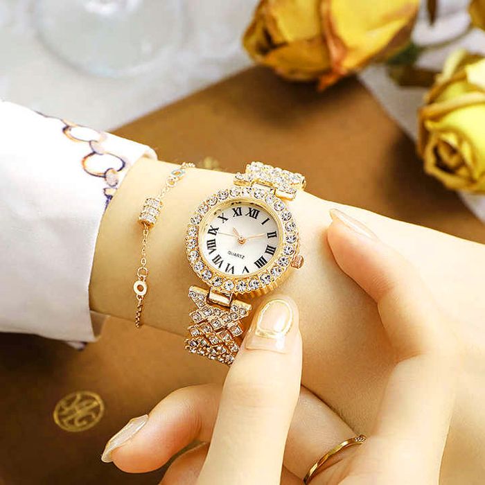ساعت مچی عقربه ای زنانه مدل فول نگین کد diamond11 -  - 15