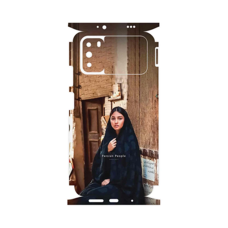 برچسب پوششی ماهوت مدل Portrait of an Iranian Woman-FullSkin مناسب برای گوشی موبایل شیائومی Poco M3