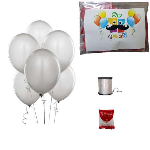 پک بادکنک آرایی آقای هدیه مدل لاتکسی Helium Quality بسته 25 عددی
