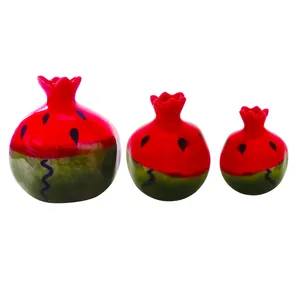 مجسمه سرامیکی طرح انار کد M-87A مجموعه 3 عددی
