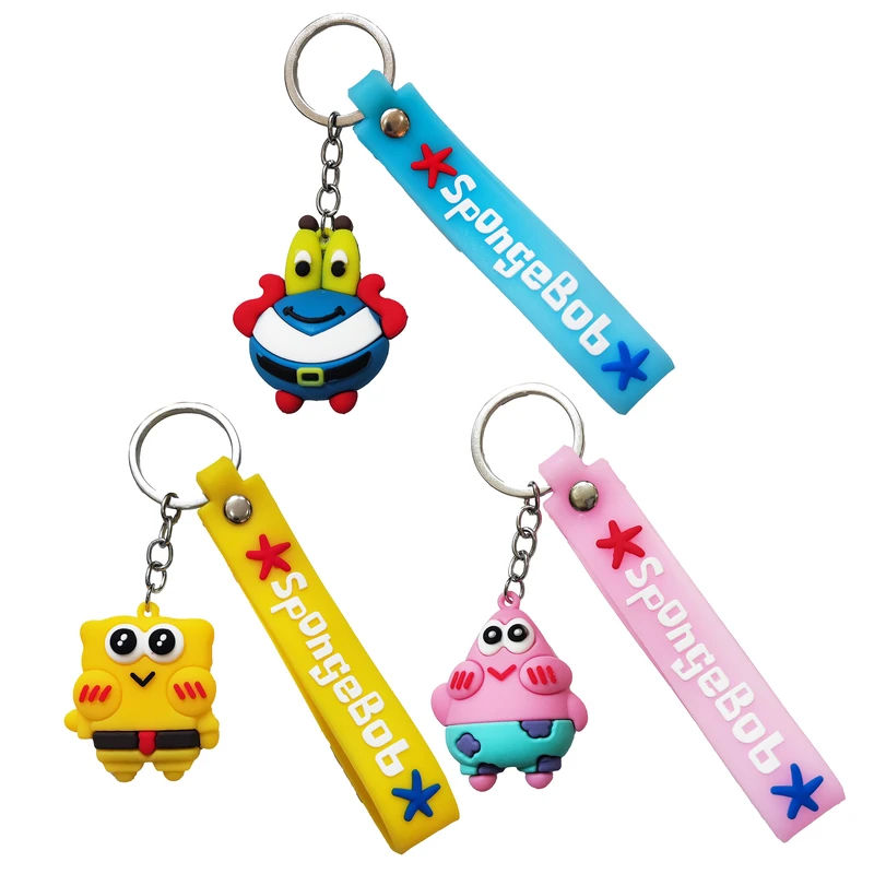 جاکلیدی مدل سیلیکونی طرح باب اسفنجی و دوستان تپل کد DB23 مجموعه 3 عددی