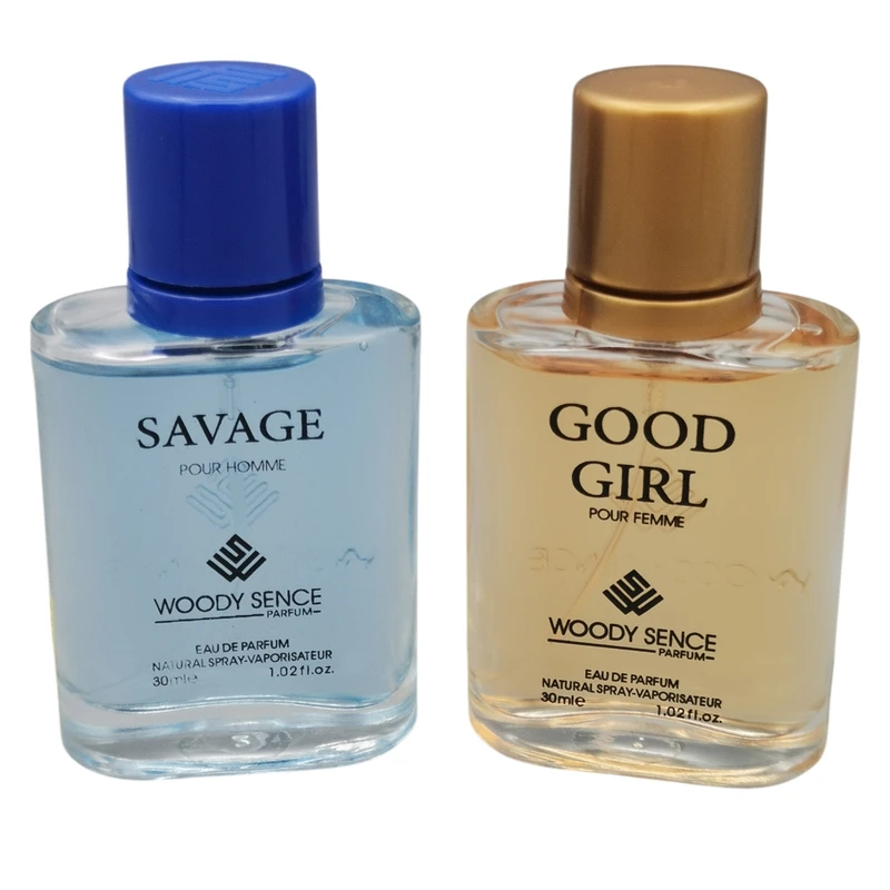 عطر جیبی مردانه وودی سنس مدل SAVAGE حجم 30 میلی لیتر به همراه عطر جیبی وودی سنس مدل GOOD GIRL حجم 30 میلی لیتر