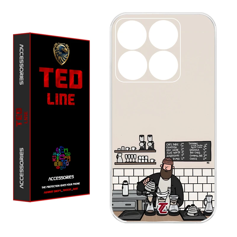 کاور تدلاین طرح باریستا کد 1214 مناسب برای گوشی موبایل شیائومی Mi 14T / 14T Pro