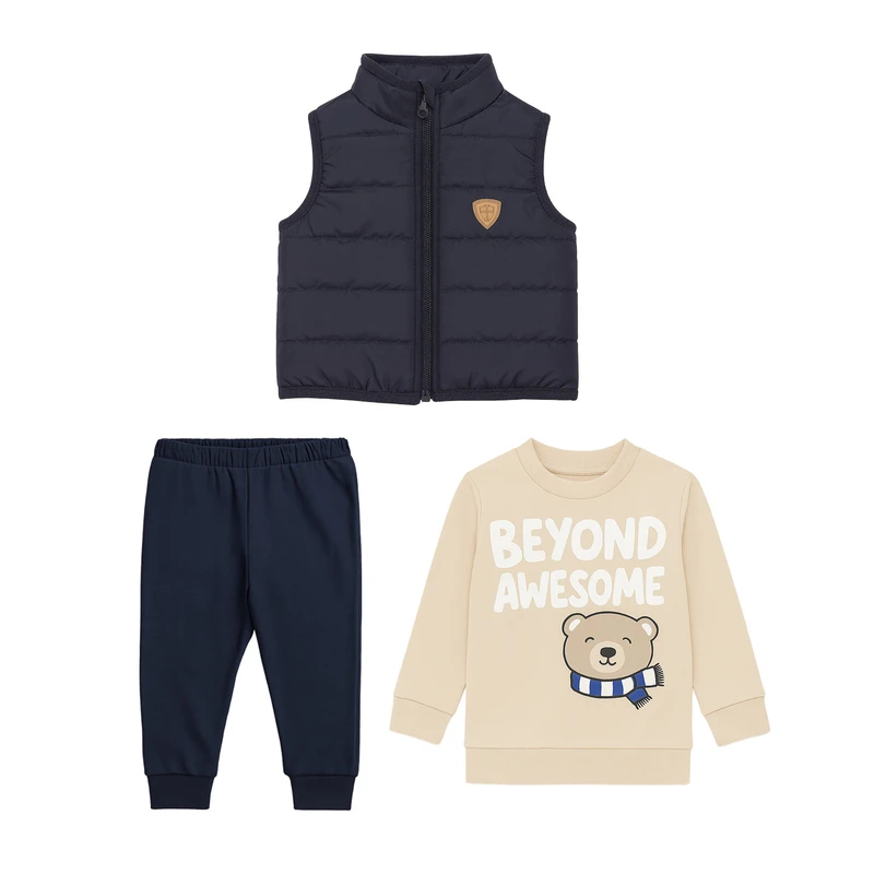 ست 3 تکه لباس نوزادی مینیک ببه مدل 10122