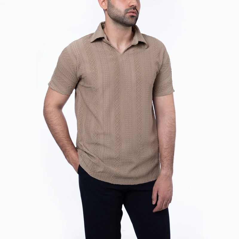 پولوشرت آستین کوتاه مردانه رخت پارسی مدل S-01