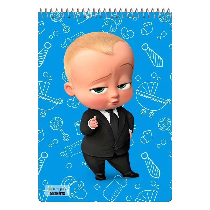 دفتر نقاشی 50 برگ سیمی کارنیکا طرح The Boss Baby کد 19424
